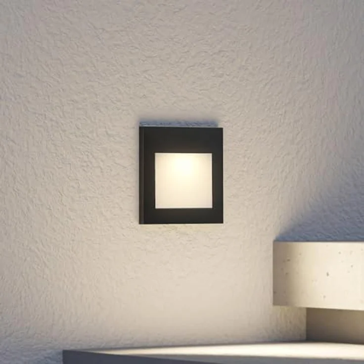 Arcchio Zamo LED Wandleuchte außen, Modern in Schwarz, 1-flammig, Aluminium, IP65, energiesparend für Terrasse, Balkon und Außenbereich – Bild 2
