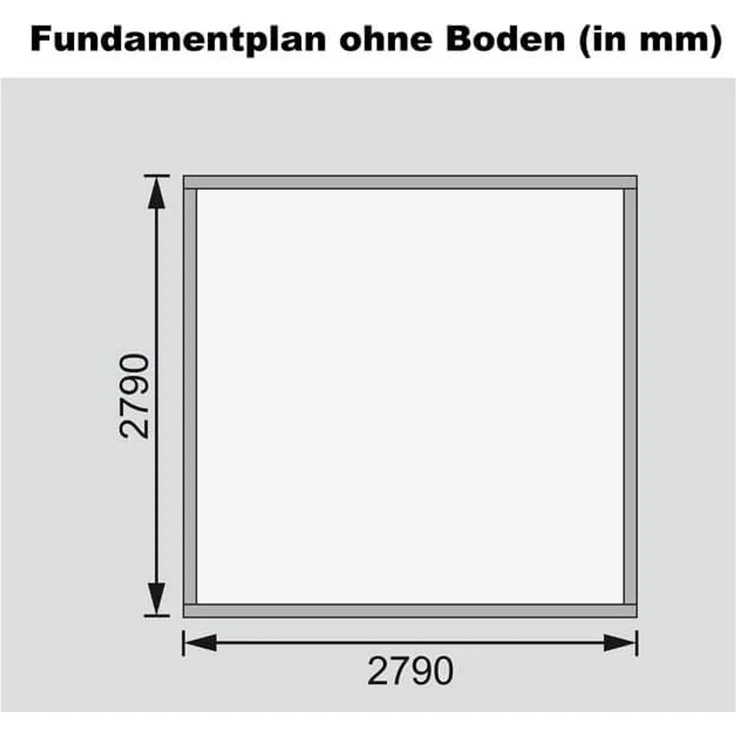 Blockbohlengartenhaus Trittau 3 - 297x297 cm, 38 mm Holz naturbelassen, Karibu – Bild 3