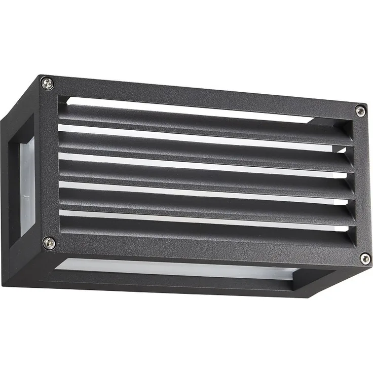 Heitronic Nr. 500614-HE Outdoor Wandleuchte Sevilla mit Lamellen anthrazit E27 IP65