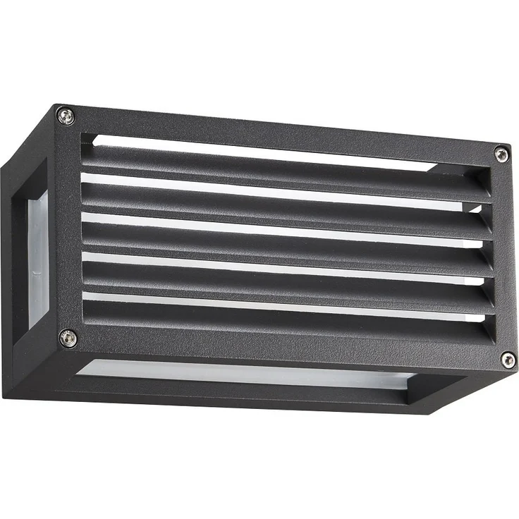 Heitronic Nr. 500614-HE Outdoor Wandleuchte Sevilla mit Lamellen anthrazit E27 IP65 – Bild 1