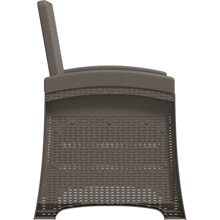 vidaXL Liegesessel Garten Rattan-Optik Hellgrau PP 8012015 – Bild 4