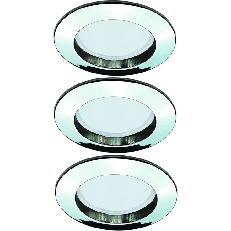 Paulmann Premium Einbauleuchten Set starr Sparlampe 3x11W 230V GU10 51mm Chrom/Alu Zink1981