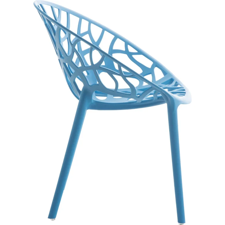 CLP 2er Set Gartenstühle Hope mit Lehne stapelbar wetterfest UV-beständig bis 150 kg - Farbe:blau – Bild 5