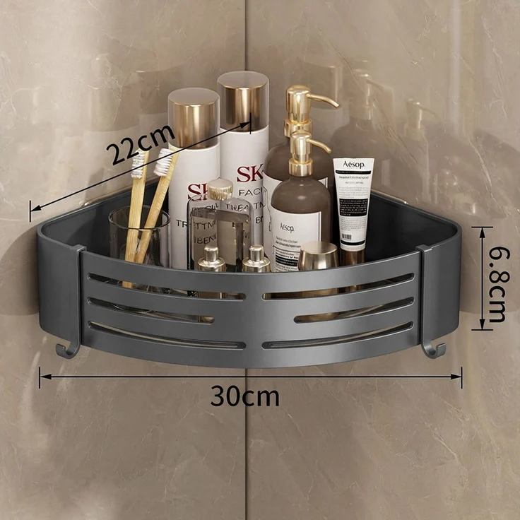 ANYSUN Duschregal Duschablage ohne Bohren Badezimmer Organizer,Badregal Duschregal, 2-tlg, Duschkörbe für Bad Küche Toilette – Bild 2