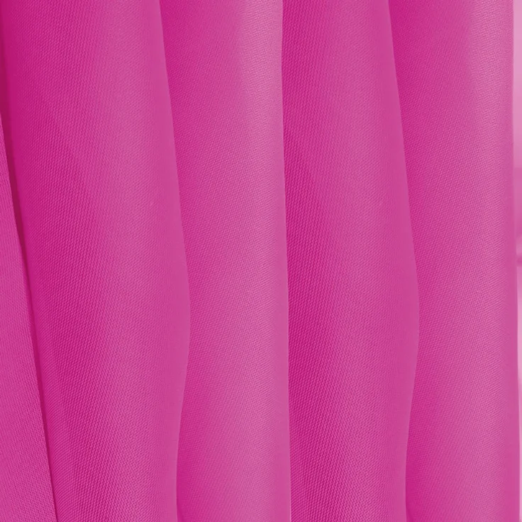 Schlaufen-Bistrogardine in B160cm x L60cm, transparente uni Scheibengardine Voile in vielen verschiedenen Farben erhältlich (pink - fuchsia) – Bild 4