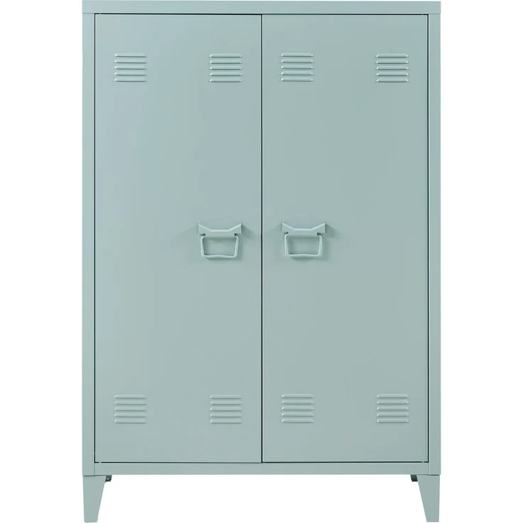 Metallschrank Oripää 110x75x33 cm Graublau [en. casa] – Bild 4