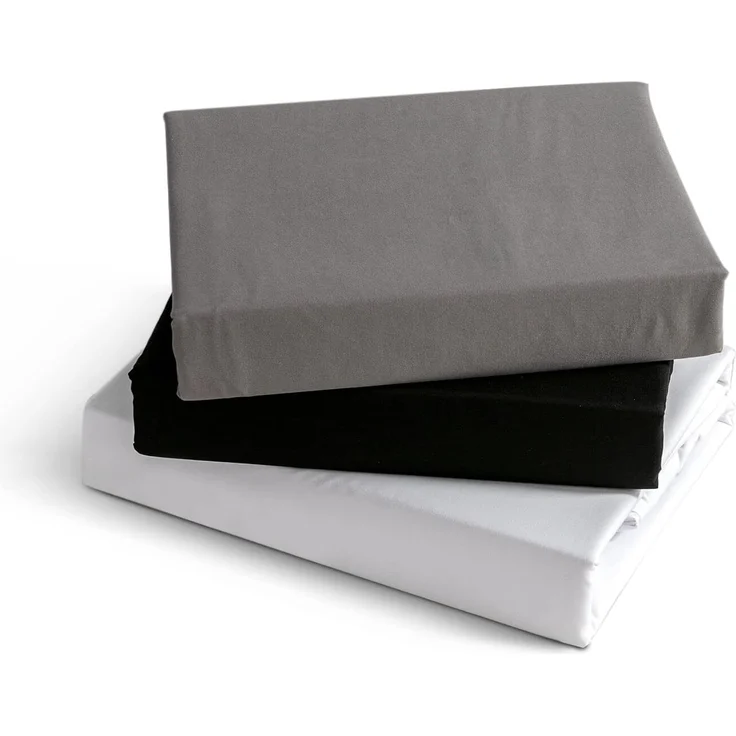 Kono Bedding Spannbettlaken - Gebürstete Mikrofaser Spannbetttuch - 30 cm Tiefe Tasche (Schwarz, 90x200 cm) – Bild 1