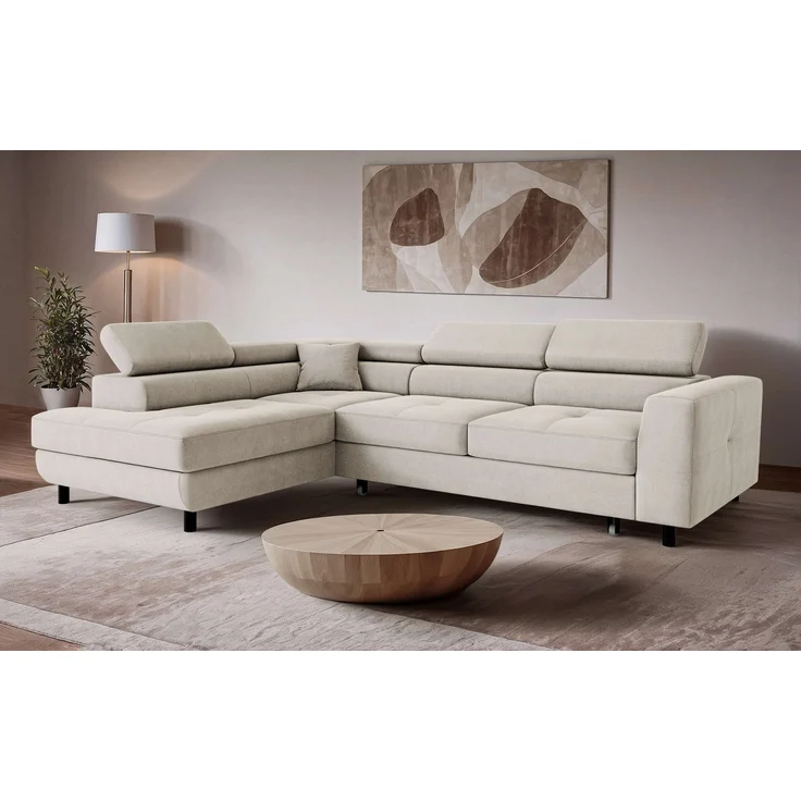 OTTO home Ecksofa AADEN Schlafsofa 254 cm - OTTO. Verlässliche Qualität, mit Bettfunktion, Bettkasten, Kopfstützen, rechts/links bestellbar – Bild 1