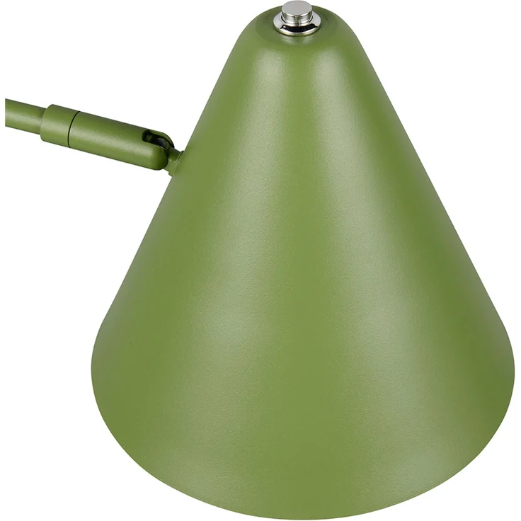 Kleine LED Stehleuchte mit Schwenkarm aus Metall Grün, Höhe 126,5cm – Bild 5