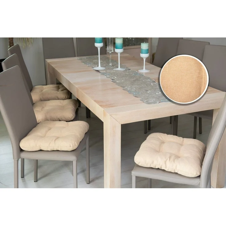 sunnypillow Stuhlkissen 4er Set Stuhlkissen 45x45 cm Bequeme 8cm, Polsterauflage Auflage für Stühle / Bänke – Bild 3