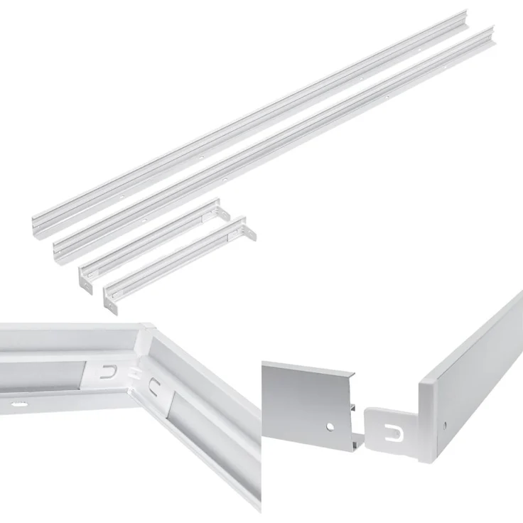 40w LED Panel Deckenleuchte Aufputzpanel Aufbaupanel Aufputz inkl. Alu Aufbaurahmen in weiß Eckig|120x30x4,4 cm|Neutralweiß|4800 Lumen – Bild 5