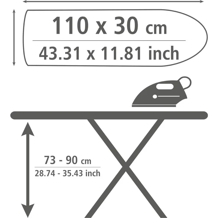 Bügelbrett BASE, 110x30 cm, WENKO – Bild 7