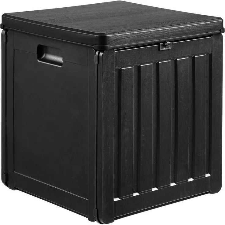 House Nordic Kissenbox Sola, Gartenbox mit 76L Stauraum, schwarz, modern und funktional