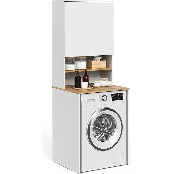 Waschmaschinenschrank Viktor Weiß/Artisan 68 x 88.2 cm 2 Teile mit Regal Vicco – Bild 5