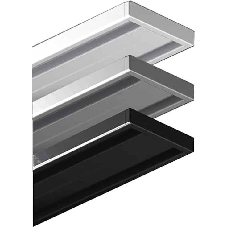 Garduna Vorhangschiene Wendeschiene, Aluminium, 1 oder 2-läufig, Aluminium – Bild 2