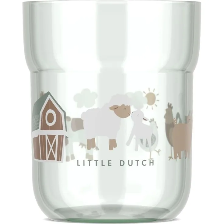 Mepal 'MIO' Kinder-Trinkglas, Little Farm, Styrol-Acrylnitril grün, 250 ml