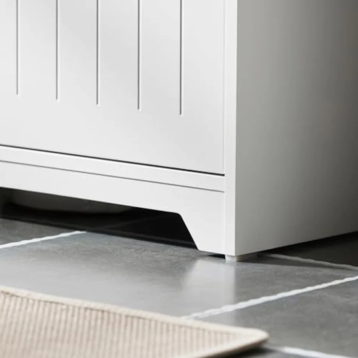 SoBuy Waschbeckenunterschrank BZR108-II-W, 60 cm, 2 Türen, aus MDF in Weiß mit Stauraum für Badutensilien – Bild 6