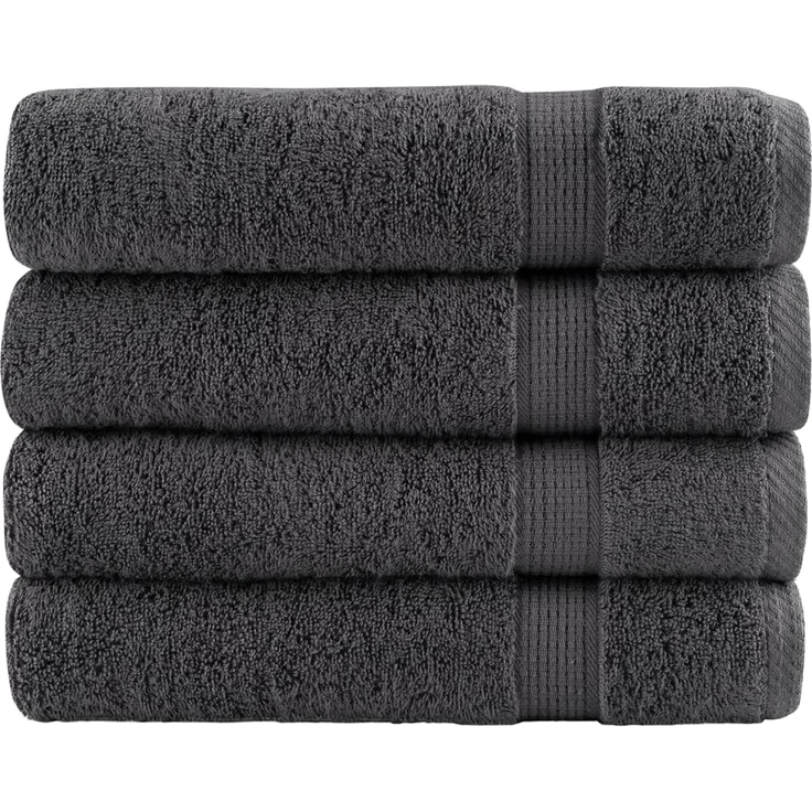 vidaXL Premium Duschtücher SOLUND 4 Stk. Anthrazit 70x140 cm 600 g/m² 137161 – Bild 1