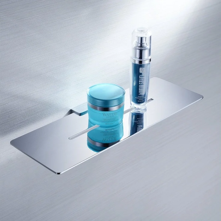 Bernstein Duschablage DA603, Badregal / Wandregal / Duschregal / Ablage für die Dusche / Duschabstellfläche, verchromt (Chrom) / hochwertig / modernes Design / einfache Montage – Bild 1