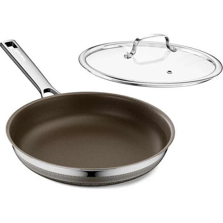 24cm Innerwell Keramik Bratpfanne mit Deckel Induktion Antihaft Titanoberfläche – Bild 1