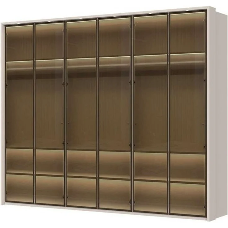 OTTO home Drehtürenschrank Opera Parsol-Glastüren, LED-Glasbodenbeleuchtung, mit und ohne Kranz Glastüren, UV-Lack, LED-Innenbeleuchtung, Soft-Close-Funktion – Bild 4