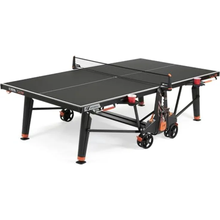 Cornilleau Outdoor Tischtennisplatte 700X, robuste Melaminharz-Oberfläche, DSI-Verriegelungsmechanismus, verstellbare Füße und integrierte Ablagen