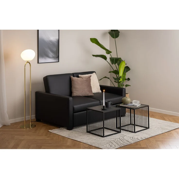 Beistelltisch >Strington< in schwarz, MDF, Stahl - 40x40x40cm (BxHxT) – Bild 3