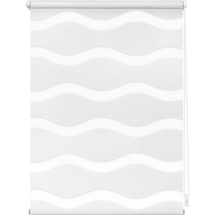 Lichtblick Sonnenschutzsysteme GmbH Doppelrollo Stockholm 60 cm x 150 cm (BxL) Weiß Duo Rollo in extravagantem Stil; Klemm- und schraubbar; Lichtdurchlässig und blickdicht – Bild 1