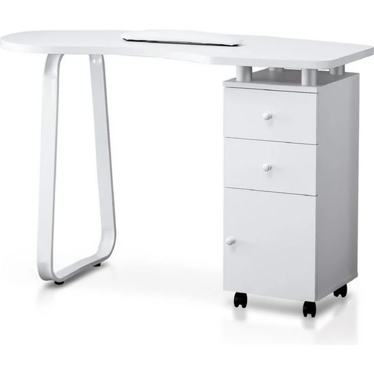 Barberpub Schminktisch BarberPub Studiotisch Manikürtisch Nageltisch 0400, mit Schubladen mit Rollen, MFC, 118× 56× 78 cm – Bild 4