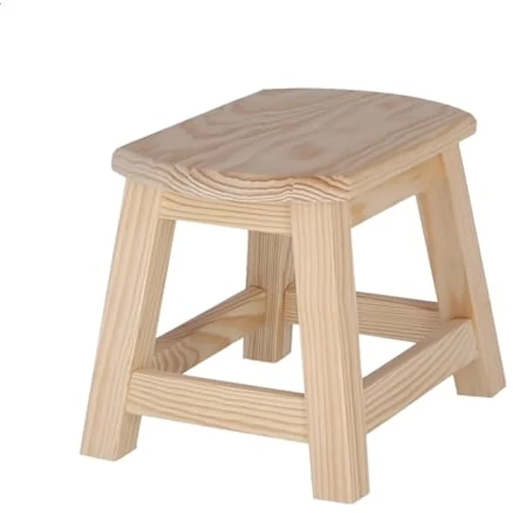 Aranaz Kleiner ovaler Hocker ohne Lack – Bild 3