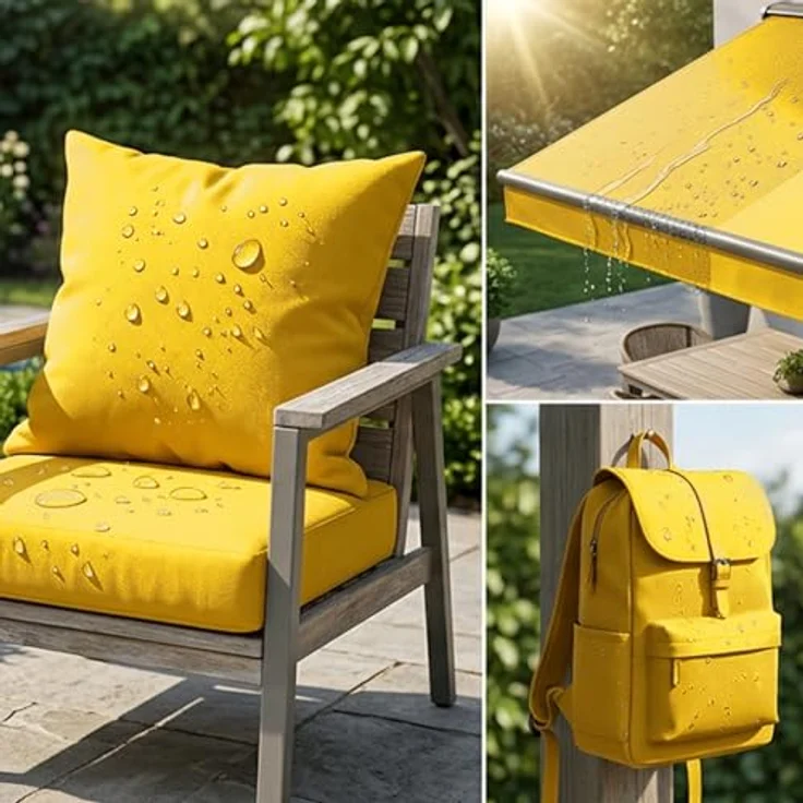 NOVELY® Sunset Oxford 420D - Polyesterstoff Extrem Reißfest Dicht | UV-beständig Waterproof | Polyester Garten Stoff 1 lfm Outdoor Meterware Wasserdicht Farbe: 10 Anthrazit GGP Gent Graphite – Bild 7