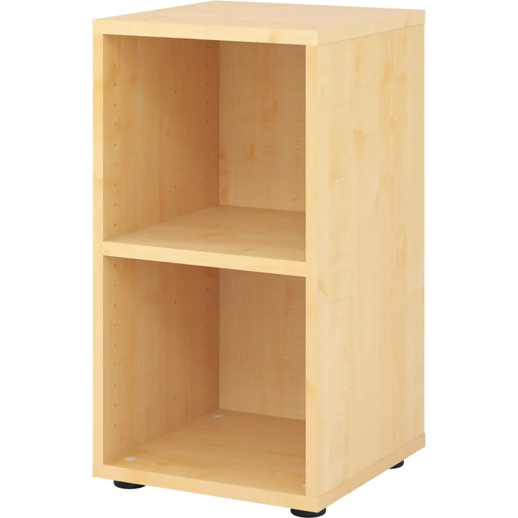 bümö Regal Buche, Standregal aus Holz für 2 Ordnerhöhen - Bücherregal klein 40 cm schmal, Aktenregal für Ordner & Bücher, kleines Büroregal, Holzregal, Ordnerregal, Buchregal Dachschräge, 924RE-6 – Bild 10