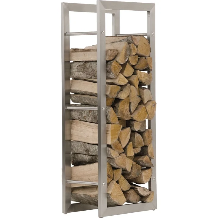 CLP Kaminholzständer Keri Edelstahl,25x60x150 cm – Bild 1