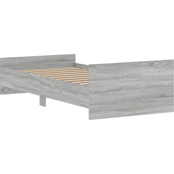 vidaXL Bettgestell Grau Sonoma 100x200 cm Holzwerkstoff 835937 – Bild 5