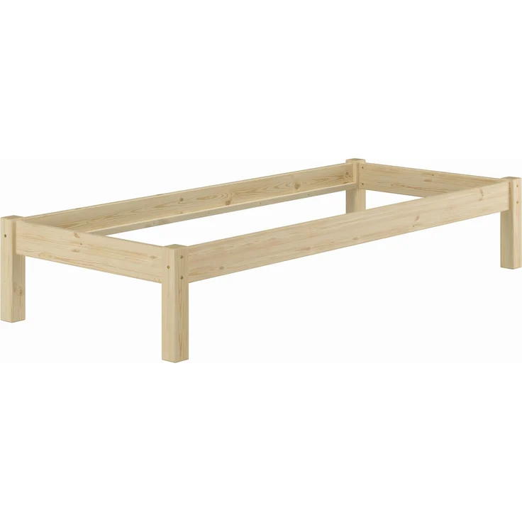 Massivholzbett Futonbett 100x200 Kiefer unbehandelt V-60.35N-10Rollrost und Matratze inkl. – Bild 3