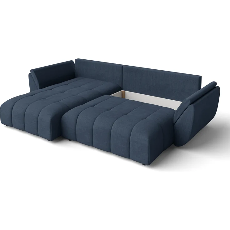 AX LIVING Eckcouch blau Verciani Schlaffunktion Bettkasten 280cm – Bild 8