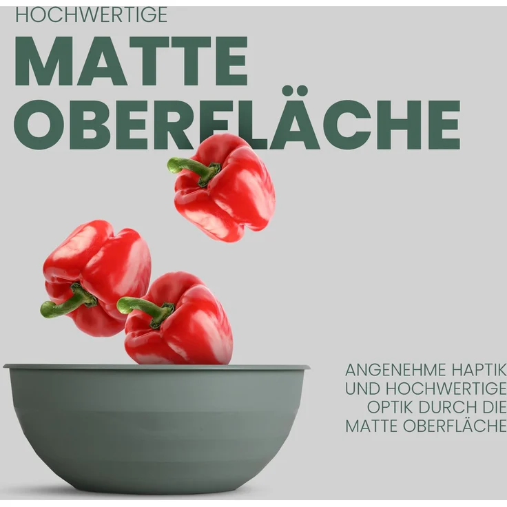 Kunststoff Schüssel Plastikschüssel - BPA Frei ( Ø25,5cm ) Grün 2er-Pack – Bild 7