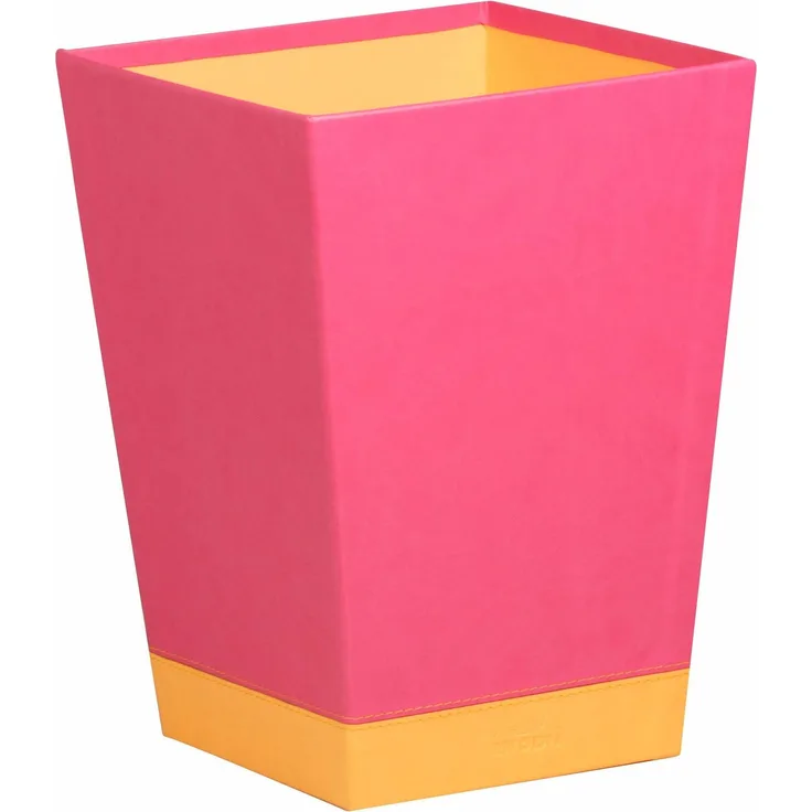 Rhodia 318922C Papierkorb (24 x 24 x 32 cm, praktisch und strapazierfähig, Kunstleder, elegant, ideal für Ihr Büro) 1 Stück, himbeer
