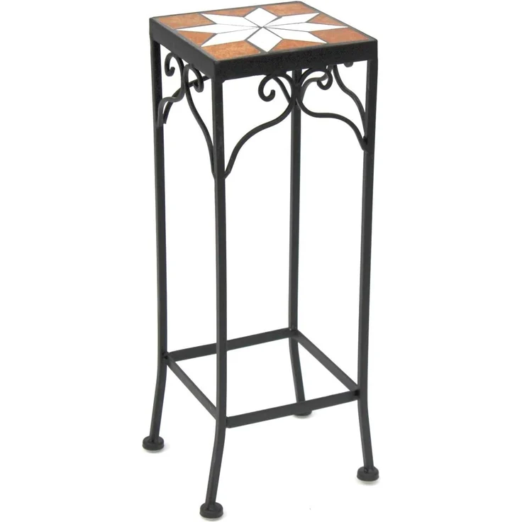 Blumenhocker Merano Mosaik 2er Set 12012 Blumenständer 46 und 54cm Hocker Eckig – Bild 5