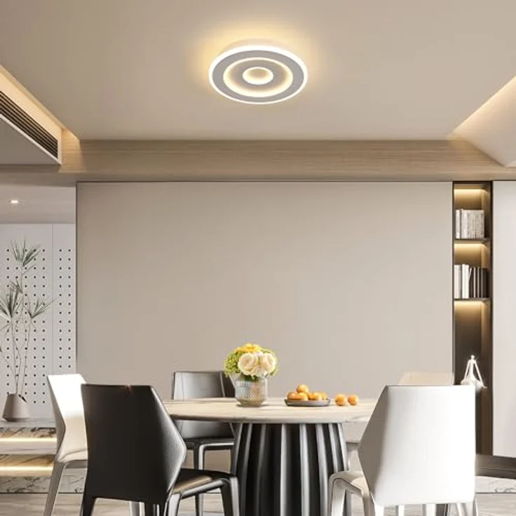 Comely LED Deckenleuchte Runden, 28cm 28W Weiß Moderne Deckenlampe Deckenbeleuchtung für Schlafzimmer, Wohnzimmer, Flur, Warmes Licht 3000K – Bild 6