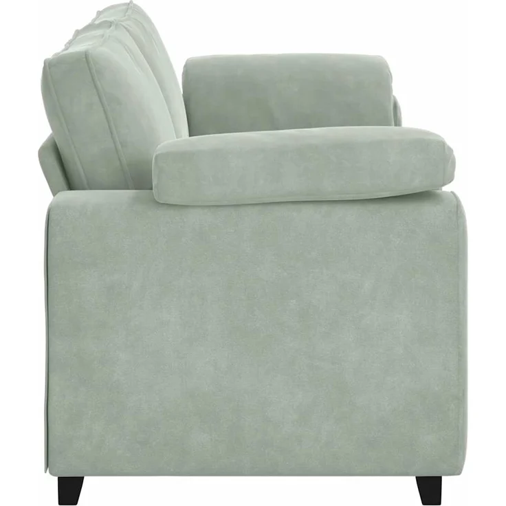 vidaXL 3-Sitzer-Sofa Hellgrau 220x77x82 cm Samt 4105277 – Bild 4