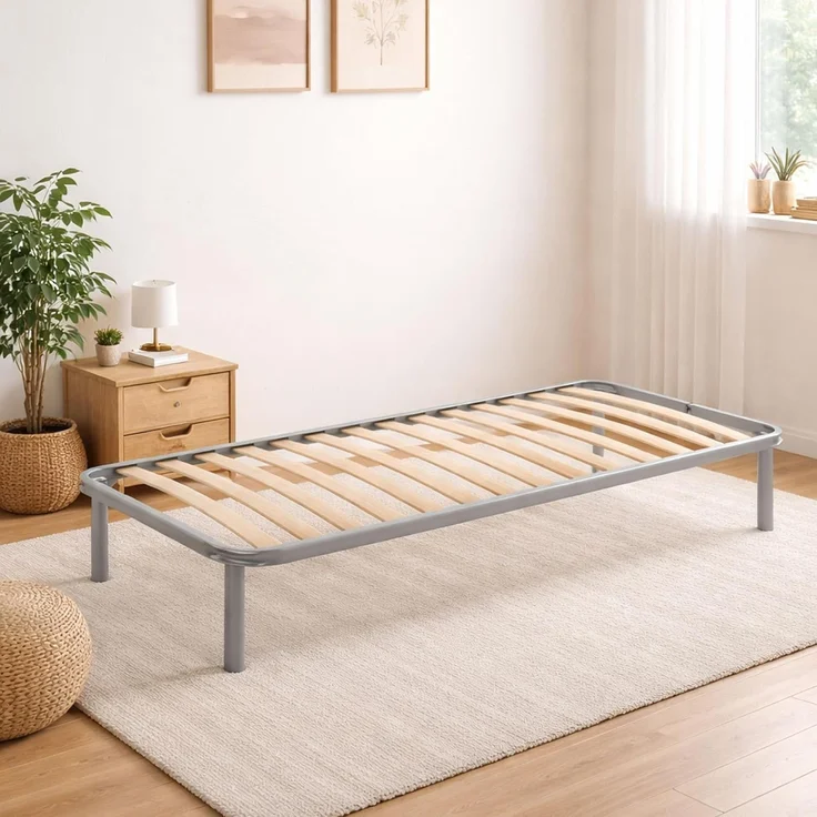 Talamo Italia - Mariangela-Einzelbettgestell, orthopädischer Lattenrost, 100 % Made in Italy, 80 x 190 x 31 cm