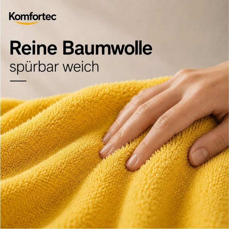 Komfortec Badetücher 70x140 cm, 100% Baumwolle, 470 g/m², Frottee (2-St), Handtücher 70x140 cm Set, Weich – Bild 2