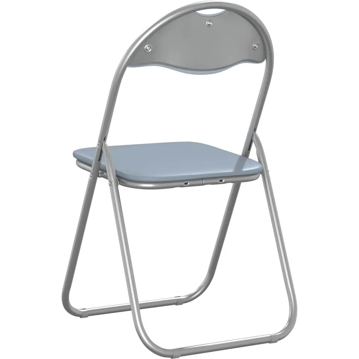 vidaXL Klappstuhl 2 pcs Grau 48 x 43,5 x 81 cm Kunstleder 42029046 – Bild 7