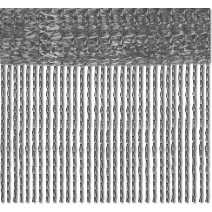 Fadenvorhang 2er Pack Gardine Raumteiler, Auswahl: 90x240 anthrazit - silbergrau – Bild 2