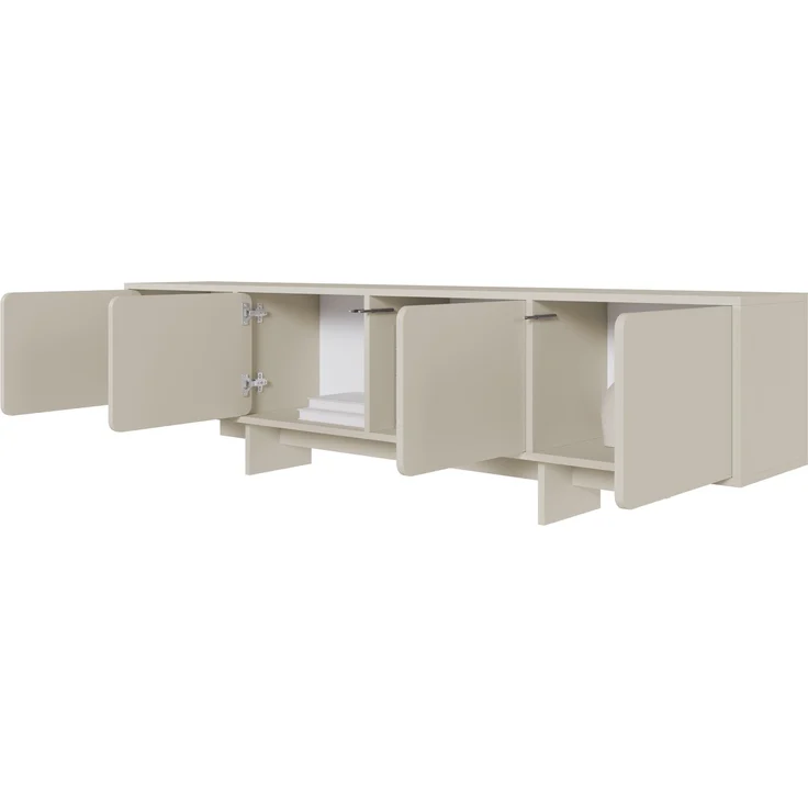 Selsey 'Wuwu' TV-Schrank 4-türig, greige, 55 x 200 x 35 cm – Bild 7