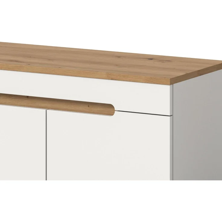 Garderobe Set 4-tlg. Cooper in weiß und Eiche 160 cm – Bild 3