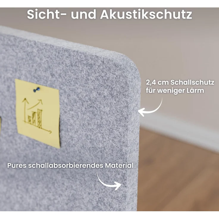 Ergotopia Focus Pure Schreibtisch Trennwand – Bild 2