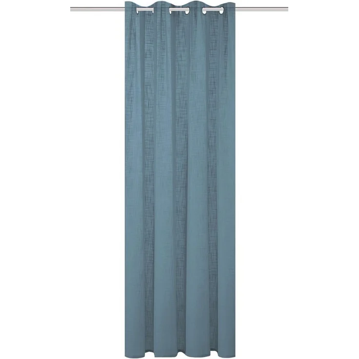 Home Basics Gardine SOFTY, 1 Stück, Ösen, Leinenstruktur, halbtransparent (1 St), Ösen, halbtransparent, Leinenstruktur, Ösenschal Leinenstruktur SOFT – Bild 2