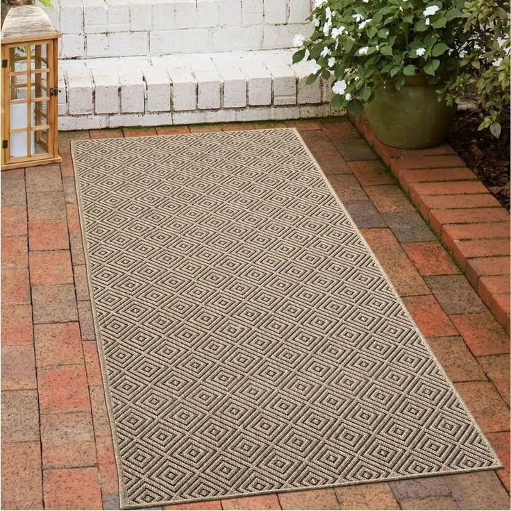 Carpetia Outdoorteppich In- & Outdoorteppich Jute-Look, rechteckig, Höhe: 5 mm, robuste Struktur wetterfest & pflegeleicht – Bild 1